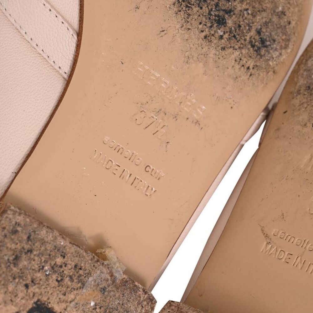 Hermès Oz Mules in Beige Leather - Picture 8 of 12